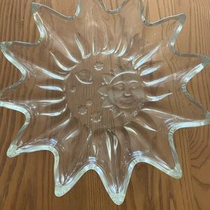 Radiant Sun Motif Glass Art Bowl